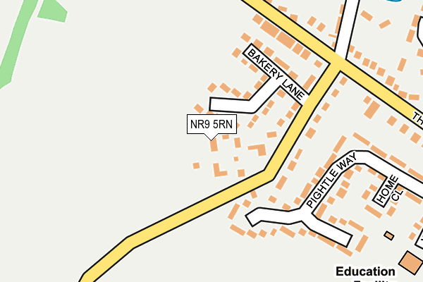 NR9 5RN map - OS OpenMap – Local (Ordnance Survey)