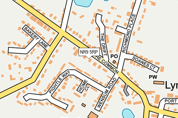 NR9 5RP map - OS OpenMap – Local (Ordnance Survey)