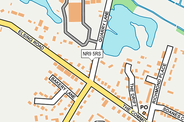 NR9 5RS map - OS OpenMap – Local (Ordnance Survey)