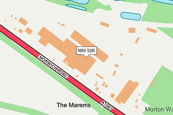 NR9 5SR map - OS OpenMap – Local (Ordnance Survey)
