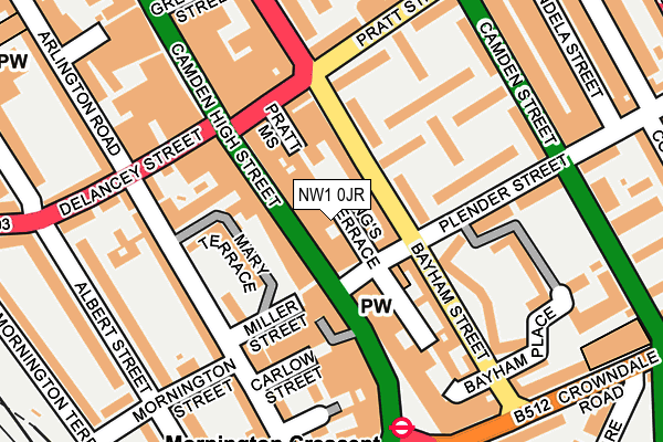 NW1 0JR map - OS OpenMap – Local (Ordnance Survey)