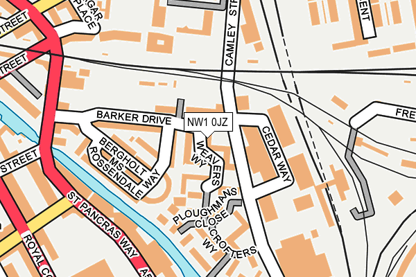 NW1 0JZ map - OS OpenMap – Local (Ordnance Survey)