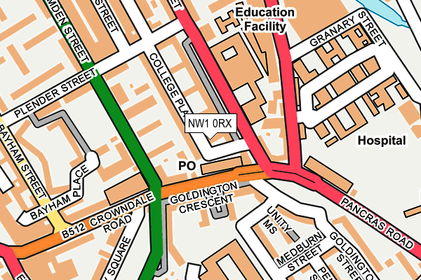 NW1 0RX map - OS OpenMap – Local (Ordnance Survey)