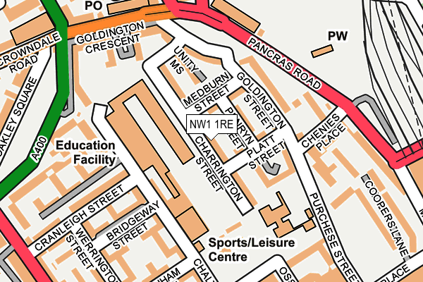 NW1 1RE map - OS OpenMap – Local (Ordnance Survey)