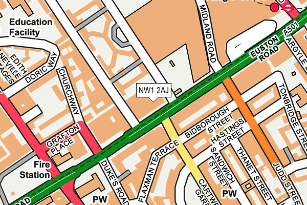 NW1 2AJ map - OS OpenMap – Local (Ordnance Survey)