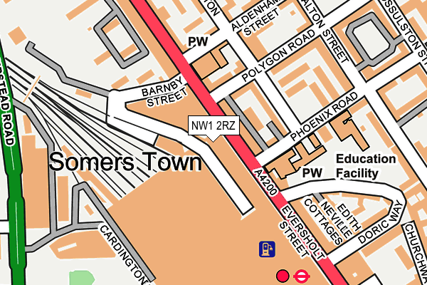 NW1 2RZ map - OS OpenMap – Local (Ordnance Survey)