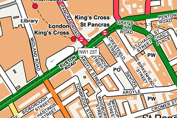 NW1 2ST map - OS OpenMap – Local (Ordnance Survey)