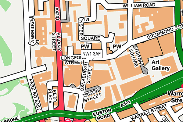 NW1 3AF map - OS OpenMap – Local (Ordnance Survey)