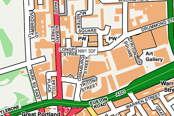 NW1 3DF map - OS OpenMap – Local (Ordnance Survey)