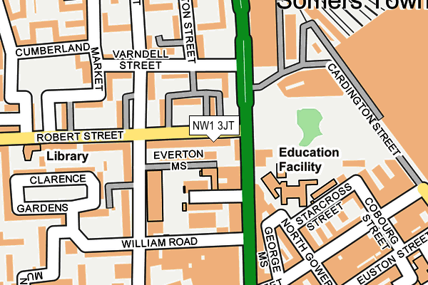 NW1 3JT map - OS OpenMap – Local (Ordnance Survey)