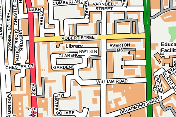 NW1 3LN map - OS OpenMap – Local (Ordnance Survey)