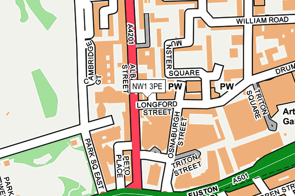 NW1 3PE map - OS OpenMap – Local (Ordnance Survey)