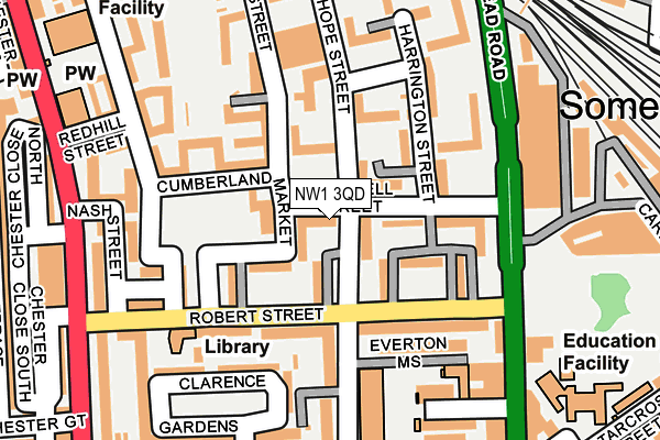 NW1 3QD map - OS OpenMap – Local (Ordnance Survey)