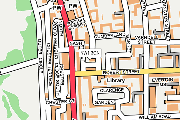 NW1 3QN map - OS OpenMap – Local (Ordnance Survey)