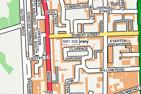 NW1 3QS map - OS OpenMap – Local (Ordnance Survey)
