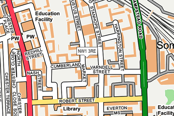 NW1 3RE map - OS OpenMap – Local (Ordnance Survey)