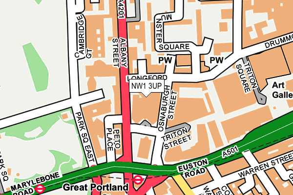 NW1 3UP map - OS OpenMap – Local (Ordnance Survey)