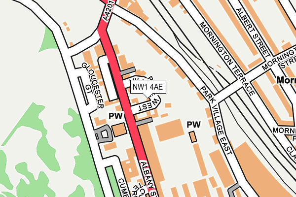 NW1 4AE map - OS OpenMap – Local (Ordnance Survey)
