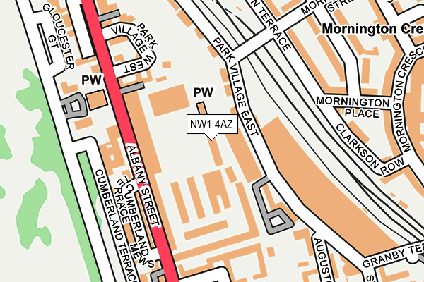 NW1 4AZ map - OS OpenMap – Local (Ordnance Survey)