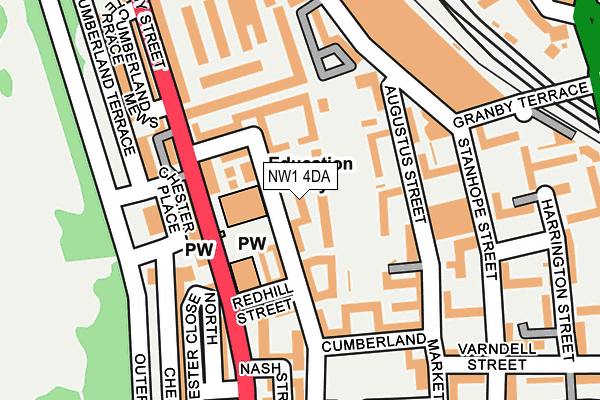 NW1 4DA map - OS OpenMap – Local (Ordnance Survey)