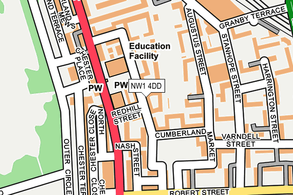 NW1 4DD map - OS OpenMap – Local (Ordnance Survey)