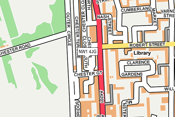 NW1 4JG map - OS OpenMap – Local (Ordnance Survey)