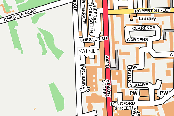 NW1 4JL map - OS OpenMap – Local (Ordnance Survey)
