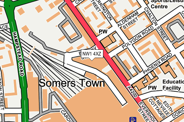 NW1 4XZ map - OS OpenMap – Local (Ordnance Survey)