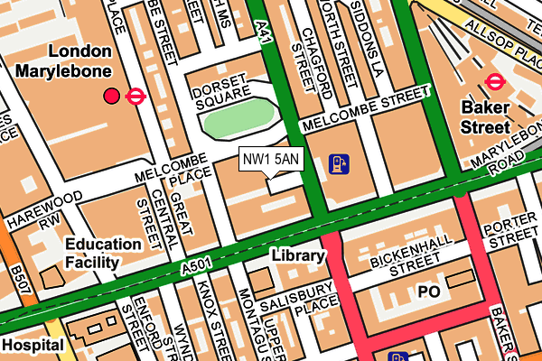 NW1 5AN map - OS OpenMap – Local (Ordnance Survey)
