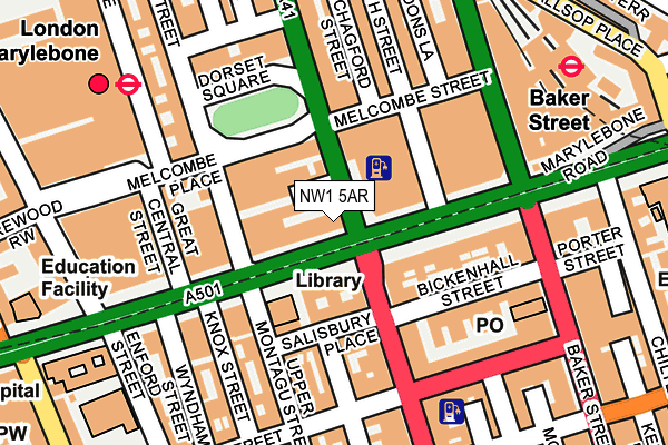 NW1 5AR map - OS OpenMap – Local (Ordnance Survey)