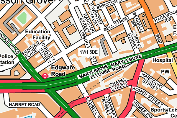 NW1 5DE map - OS OpenMap – Local (Ordnance Survey)