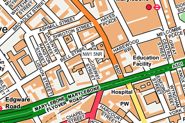 Map of 15 COSWAY STREET FREEHOLD LIMITED at local scale