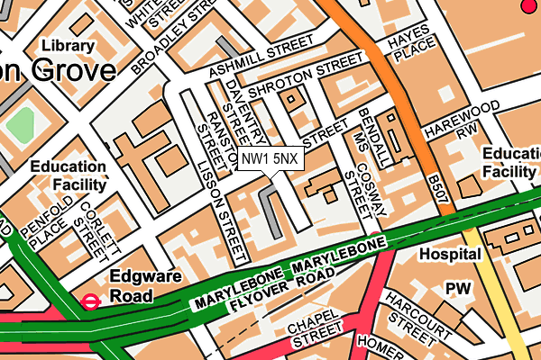 NW1 5NX map - OS OpenMap – Local (Ordnance Survey)