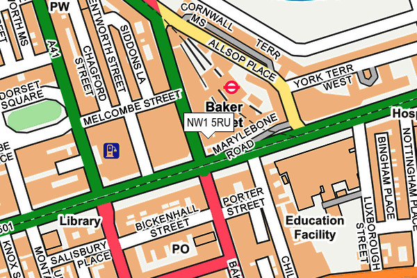 NW1 5RU map - OS OpenMap – Local (Ordnance Survey)