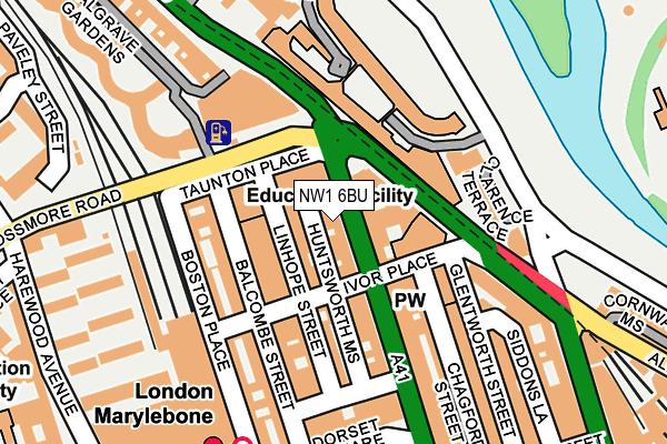 Map of GLOUCESTER PLACE 1 LIMITED at local scale