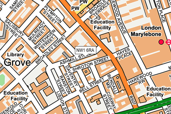 NW1 6RA map - OS OpenMap – Local (Ordnance Survey)