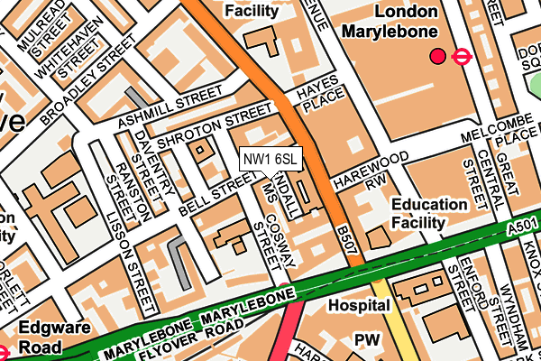 NW1 6SL map - OS OpenMap – Local (Ordnance Survey)