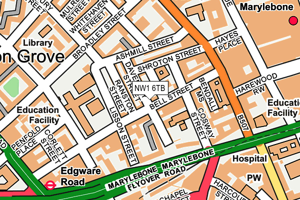 NW1 6TB map - OS OpenMap – Local (Ordnance Survey)