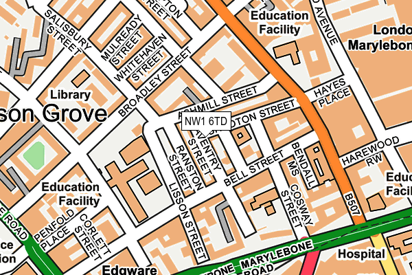 NW1 6TD map - OS OpenMap – Local (Ordnance Survey)
