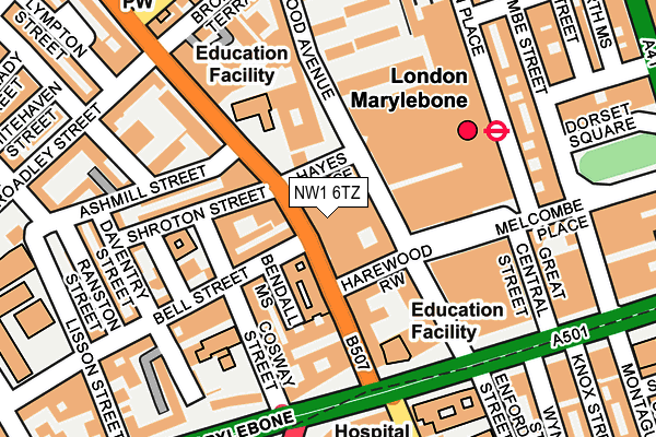NW1 6TZ map - OS OpenMap – Local (Ordnance Survey)