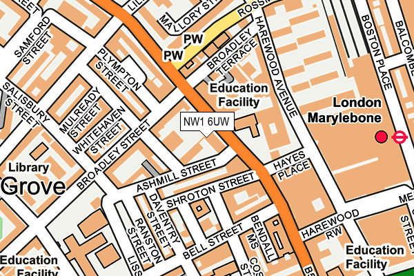 NW1 6UW map - OS OpenMap – Local (Ordnance Survey)