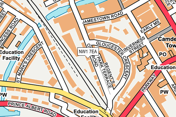 NW1 7EA map - OS OpenMap – Local (Ordnance Survey)