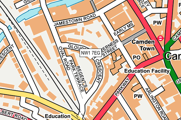 NW1 7EG map - OS OpenMap – Local (Ordnance Survey)