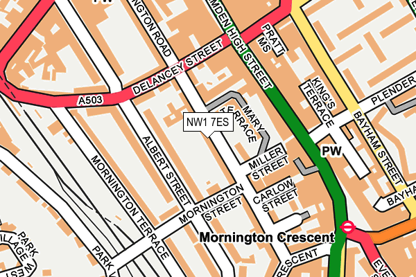 NW1 7ES map - OS OpenMap – Local (Ordnance Survey)