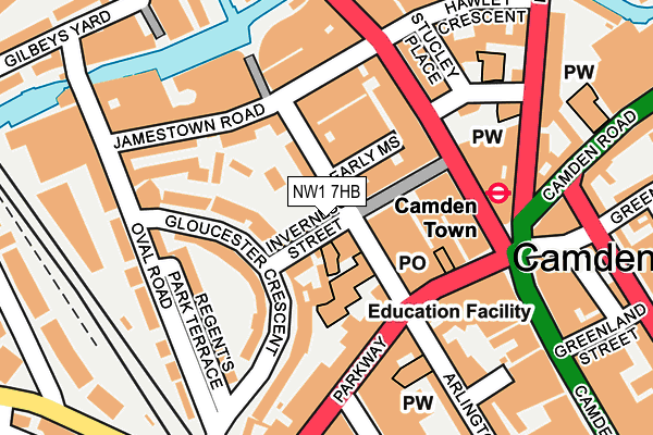 NW1 7HB map - OS OpenMap – Local (Ordnance Survey)