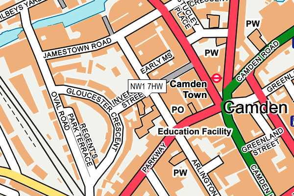 NW1 7HW map - OS OpenMap – Local (Ordnance Survey)