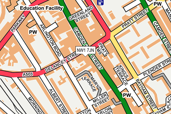 NW1 7JN map - OS OpenMap – Local (Ordnance Survey)