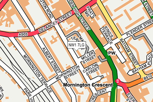 NW1 7LG map - OS OpenMap – Local (Ordnance Survey)