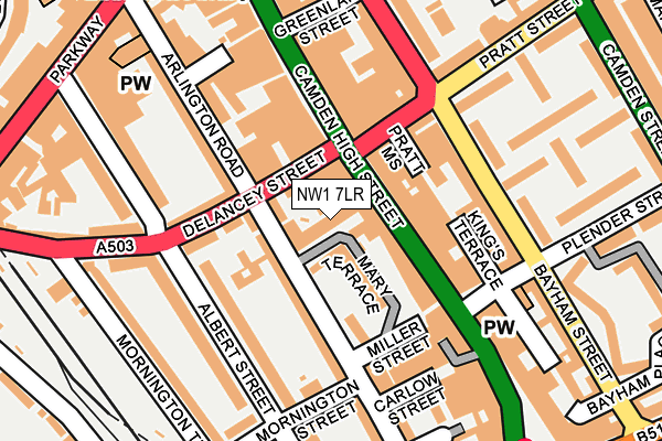 NW1 7LR map - OS OpenMap – Local (Ordnance Survey)