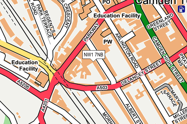 NW1 7NB map - OS OpenMap – Local (Ordnance Survey)